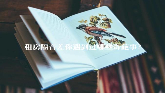 租房隔音差你遇到过哪些奇葩事？